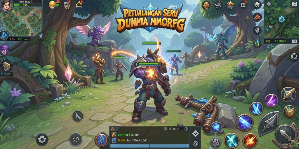 Tangkapan layar 33L yang menampilkan aksi seru dalam dunia MMORPG.