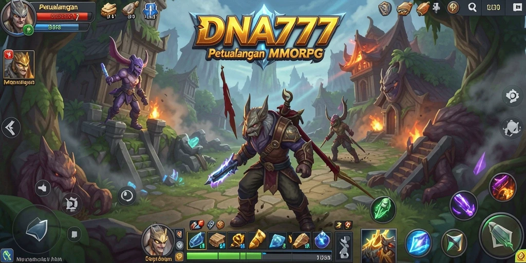 Tampilan gameplay seru di dunia MMORPG DNA777.