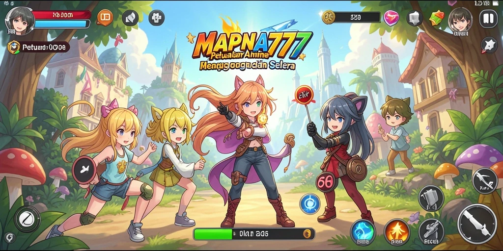 Tampilan gameplay MAPNA777 yang memukau dengan karakter Anime ikonik.