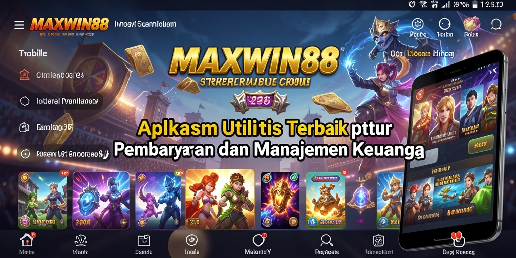 Tampilan antarmuka aplikasi MAXWIN88 yang sederhana dan intuitif.