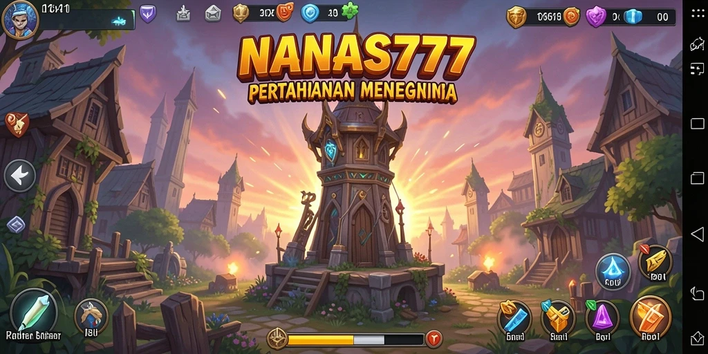Tampilan menarik dari gameplay Tower Defense yang strategis.