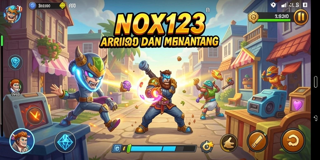 Screenshot gameplay NOX123 yang menampilkan aksi seru dalam permainan Arcade.