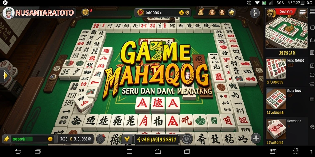 Tampilan gameplay menarik dari game Mahjong NUSANTARATOTO.