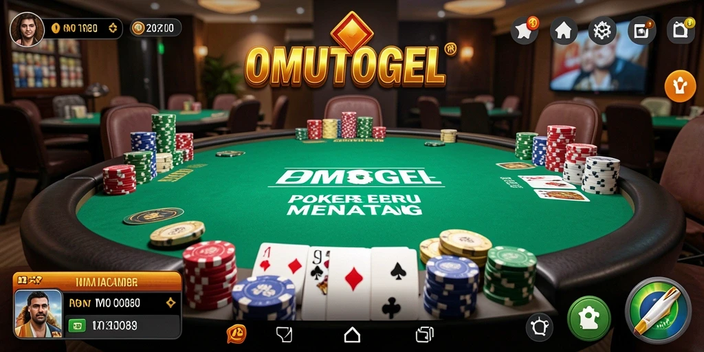 Tampilan gameplay menarik dari OMUTOGEL saat bermain Poker.