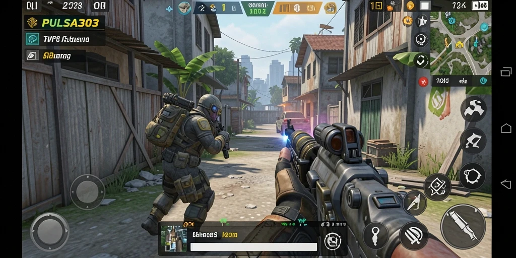 Tangkapan layar menampilkan momen aksi dari gameplay TPS.