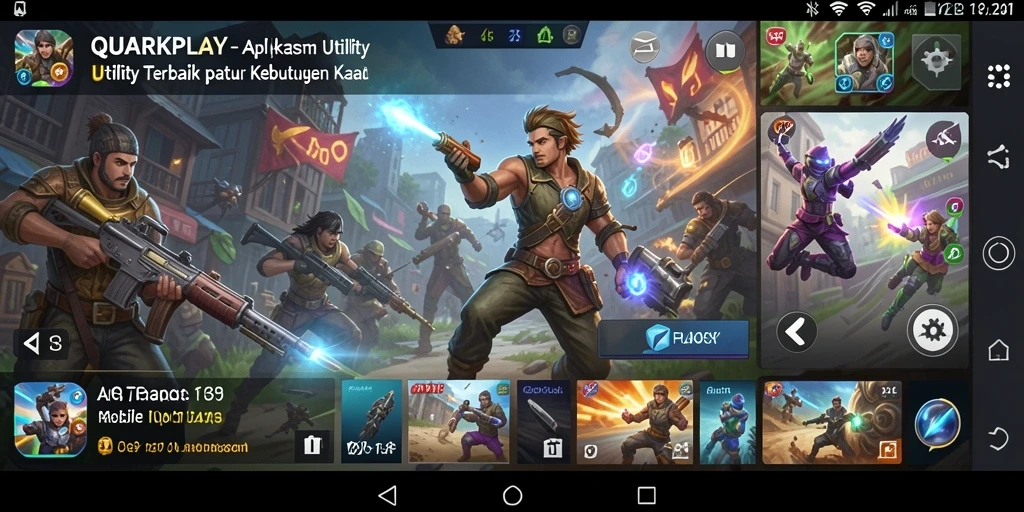 Tampilan antarmuka utama QUARKPLAY yang memudahkan pengguna.