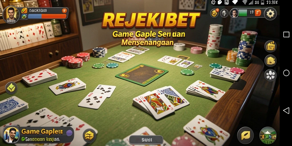 Tampilan gameplay menegangkan di REJEKIBET dengan pemain sedang berkompetisi.
