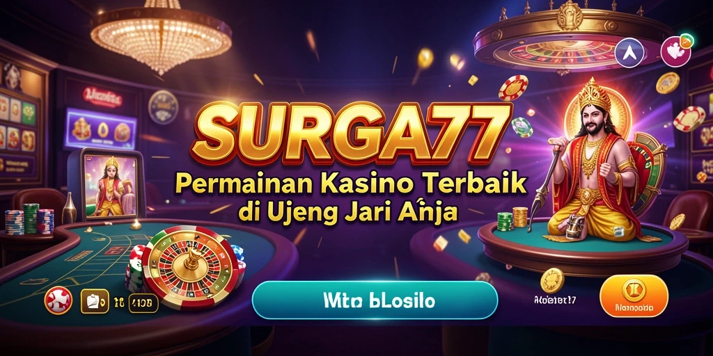 Tangkapan layar SURGA77 menunjukkan gameplay Kasino yang mendebarkan.