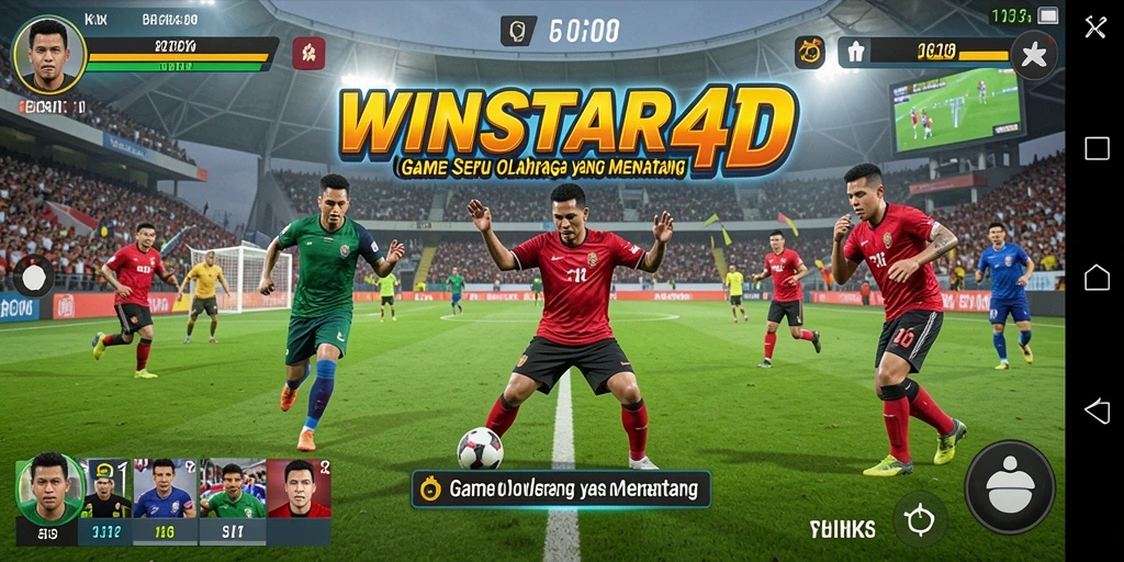 Tampilan gameplay seru di WINSTAR4D yang menghadirkan tantangan olahraga nyata.